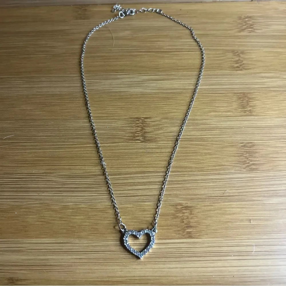 Elegant Silver Heart Necklace